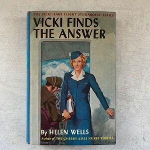 Vicki Finds the Answer 1947 Helen Wells Vintage Vicki Barr Flight Stewardess‎